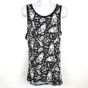 Iron Fist Black/White Tank w/Skull/Nautical XXL